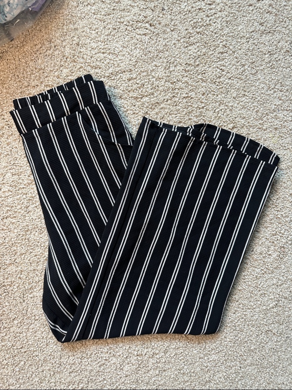Black striped pants